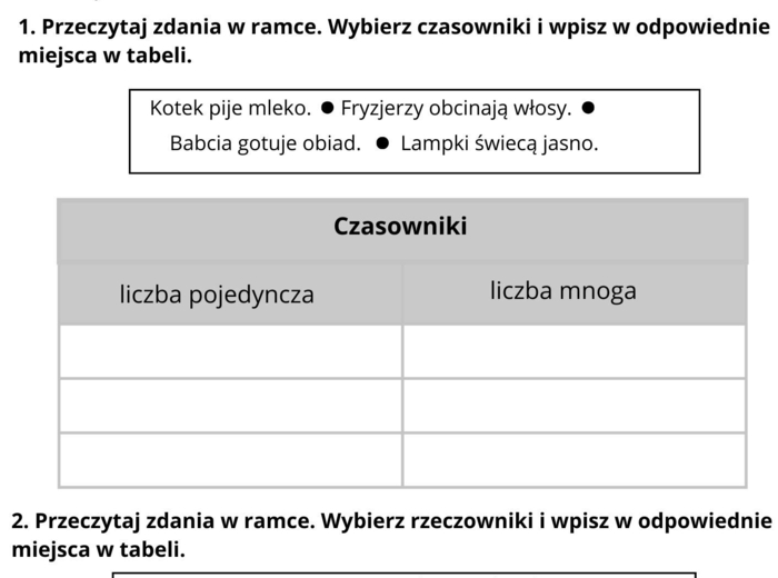 Karta pracy - edukacja polonistyczna