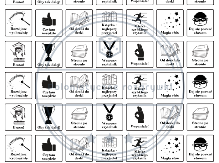 Zakładki Klubu Czytelnika + naklejki