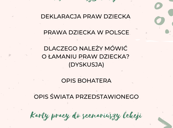 Scenariusze lekcji i karty pracy: Prawa dziecka