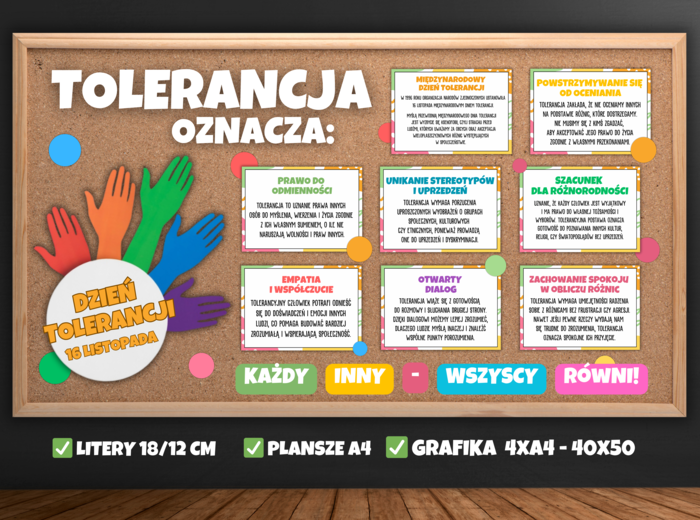 DZIEŃ TOLERANCJI - TOLERANCJA OZNACZA...- Gazetka szkolna