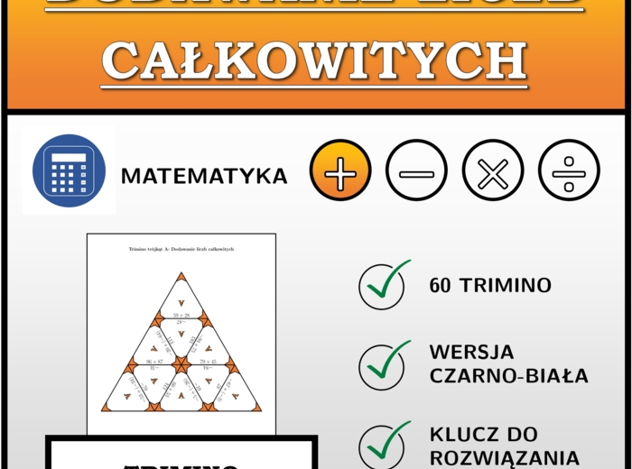 Trimino - Dodawanie liczb całkowitych | matematyka