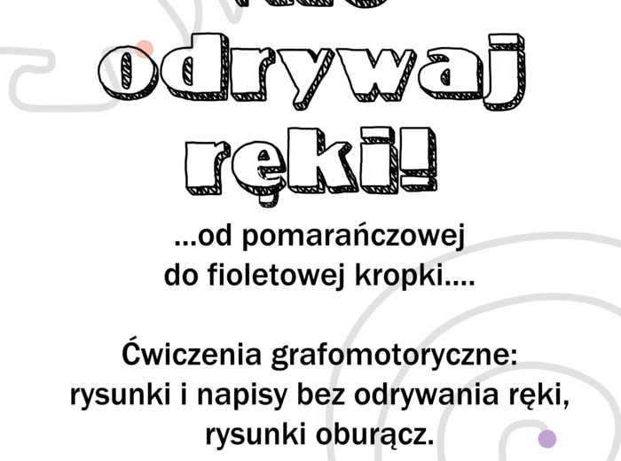 Nie odrywaj ręki od pomarańczowej do fioletowej kropki