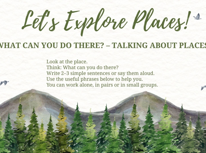 🗺️ Where Can You Go? What Can You Do There? ✨ Level: A1–A2 | 31 pages angielski dla początkujących, mówienie po angielsku, miejsca w mieście, słownictwo, czasownik can, nauka przez zabawę, praca w parach, komunikacja, angielski A1, angielski A2, ćwiczeni