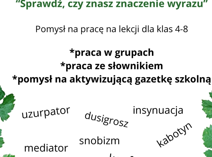 Dzień Języka Ojczystego - pomysł na lekcję 4-8