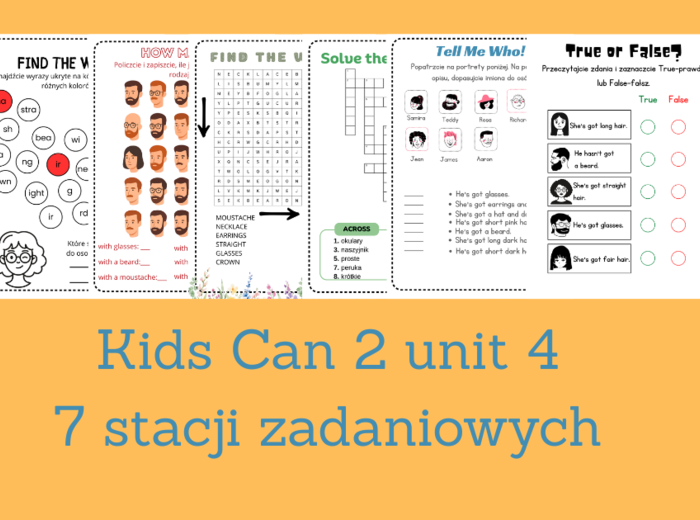 Kids Can 2 unit 4 stacje zadaniowe