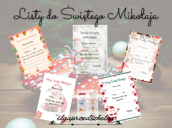 List do Świętego Mikołaja - zestaw