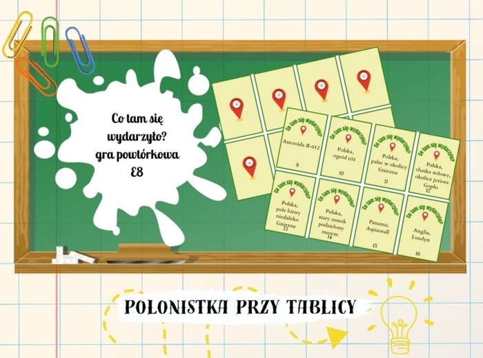 Co tam się wydarzyło? Karciana gra powtórkowa - miejsca akcji lektur