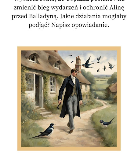 Twórcze ćwiczenia redakcyjne- karty twórcze do lektury ,,Balladyna"