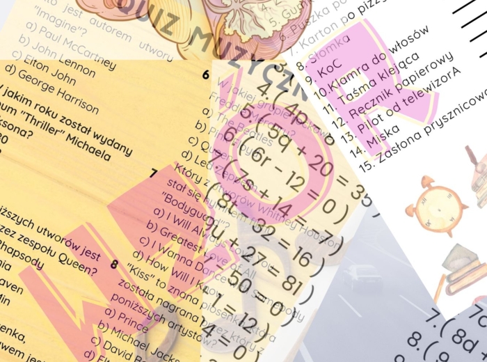 KARTY PRACY LEWA I PRAWA PÓŁKULA MÓZGU