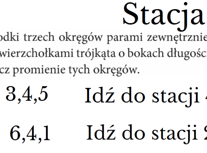 Stacje zadaniowe - planimetria