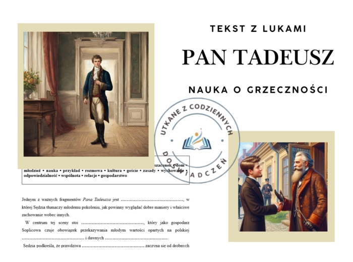 TEKST Z LUKAMI — „Pan Tadeusz”: Nauka o grzeczności