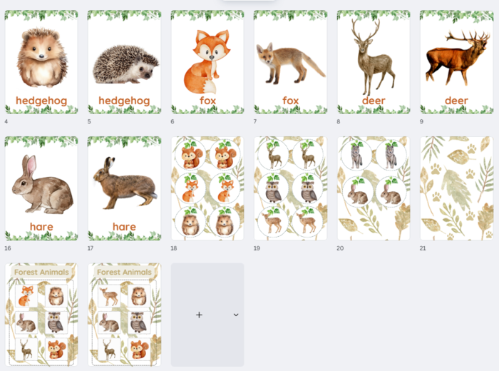 FOREST ANIMALS set