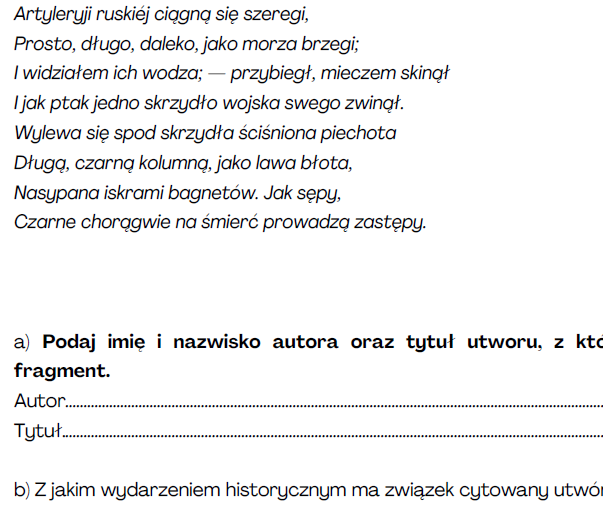 Zaproszenie 3 - kartkówka, egzamin ósmoklasisty