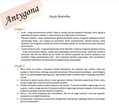 Stacje zadaniowe "Antygona"