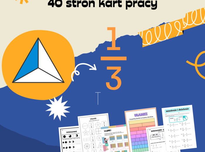 📘✨ Ułamki zwykłe– 40 stron kart pracy ✨📘