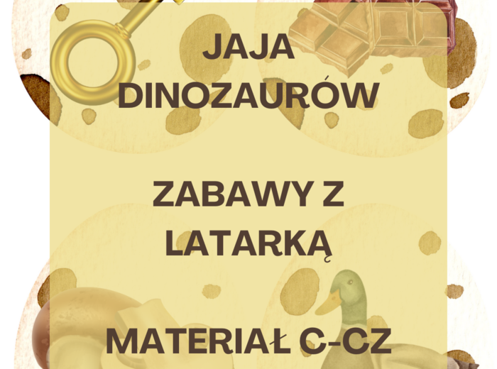 Jaja dinozaura | zabawy z latarką | logopedia | głoski c-cz