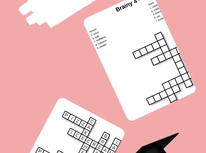 Brainy 4 – Unit 1 – krzyżówki – A new student in the class_Useful!/Classroom objects