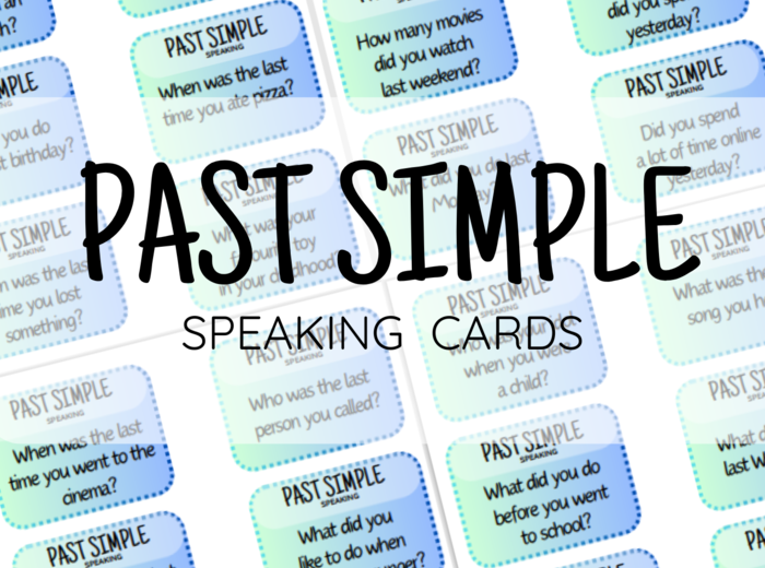 Past Simple - 80 speaking cards - questions - karty do speakingu - angielski - egzamin ósmoklasisty