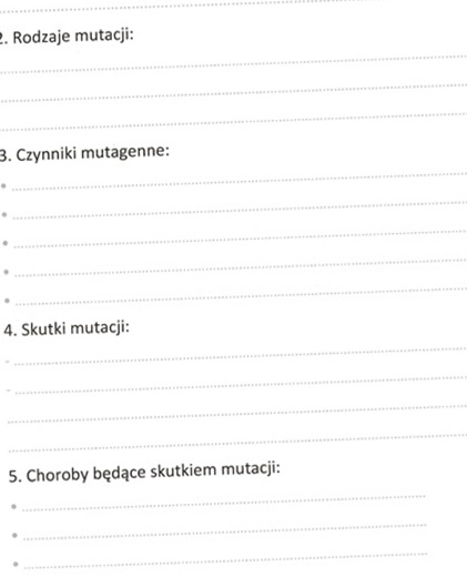 Mutacje (karta pracy)