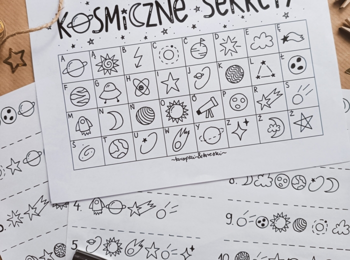 "KOSMICZNE SEKRETY" - zaszyfrowane hasła