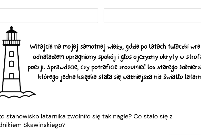 Latarnik, sprawdzian ze znajomości lektury