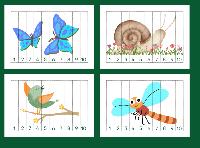 WIOSNA – puzzle – układanka- układanki – biblioteka – świetlica – przedszkole – 12 wersji