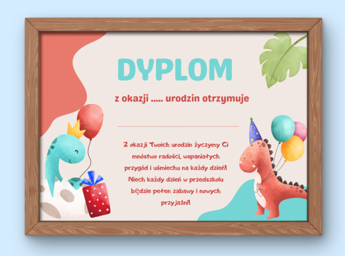 🎂 ZESTAW DYPLOMÓW URODZINOWYCH 🎂