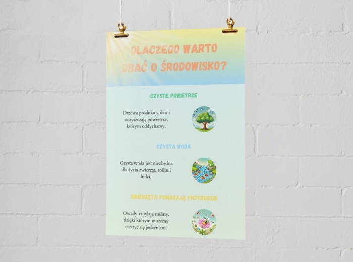 Plakaty edukacyjne. Co to jest ekologia? Ekosystemy. Co możemy zrobić dla środowiska?