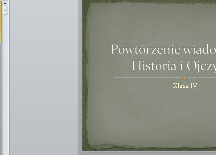 Powtórzenie - Historia i Ojczyzna