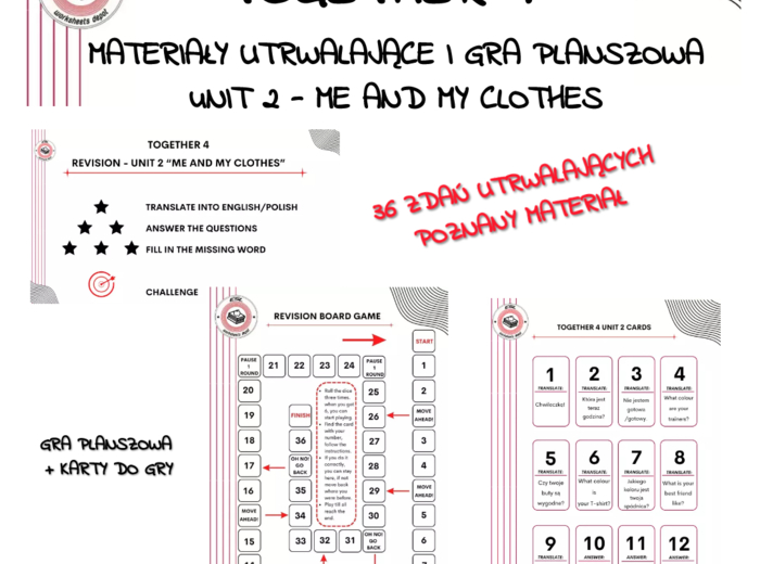 Together 4 - Revision game Unit 2 - materiały utrwalające