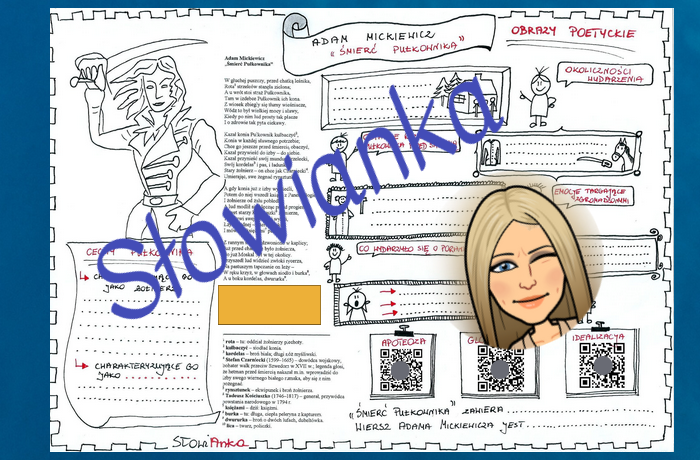Rysunkowa karta pracy do wiersza „Śmierć Pułkownika" Adama Mickiewicza + prezentacja w genially GRATIS