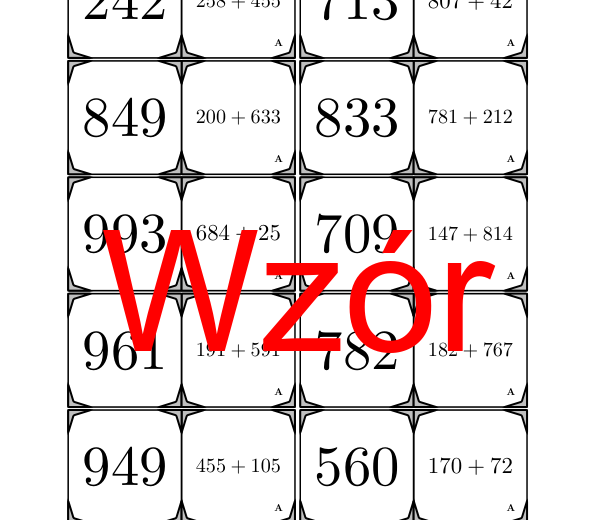 Domino - Dodawanie do 1000 | matematyka