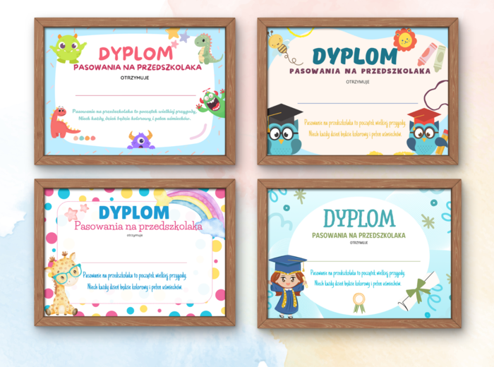 DYPLOMY - PASOWANIE NA PRZEDSZKOLAKA