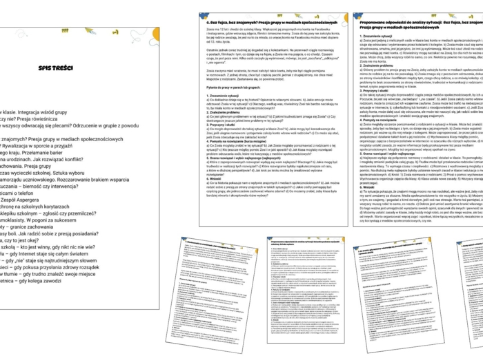 Analiza sytuacji – case study. 25 scenariuszy z pytaniami i odpowiedziami dla młodzieży 10–14 lat