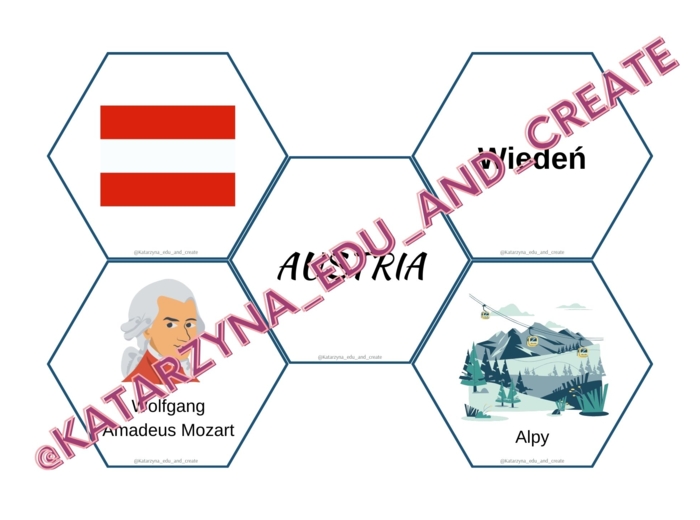 PUZZLE-HEKSY państwa Unii Europejskiej