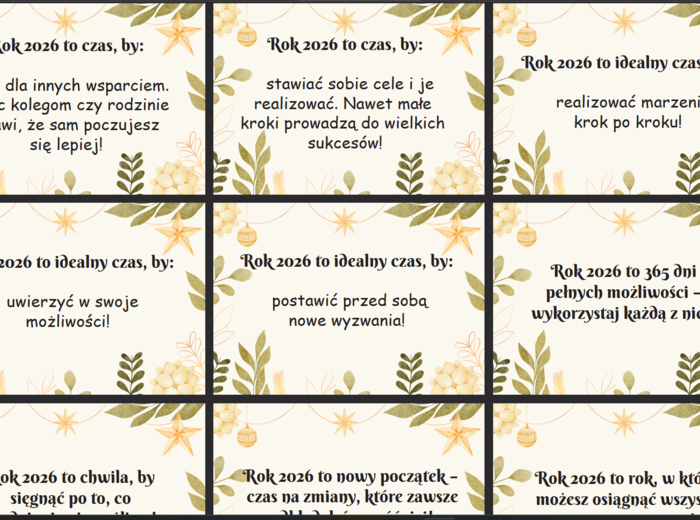 Hasła motywujące na Nowy Rok 2026