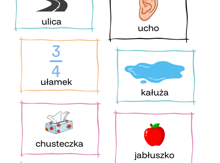 Lapbook ortograficzny- materiał z ó, u.