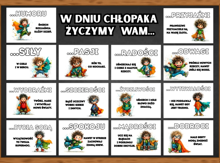 W DNIU CHŁOPAKA ŻYCZYMY WAM... - gazetka edukacyjna
