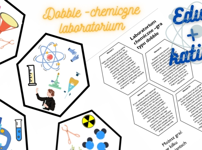 Gra typu dobble-laboratorium chemiczne
