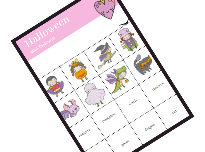 Karty Obrazkowe Halloween Flashcards