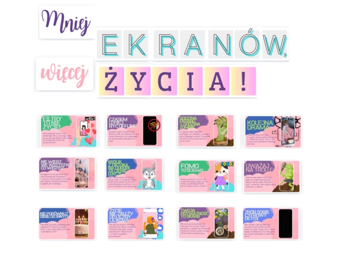 Gazetka szkolna - Mniej ekranów, więcej życia!