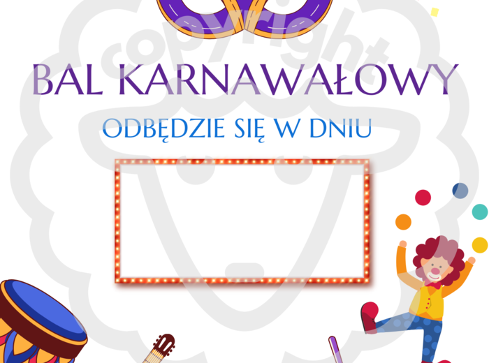 Plakat BAL KARNAWAŁOWY