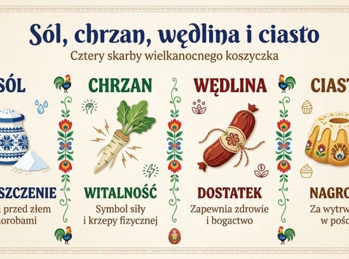 Wielkanoc w Polsce – symbole i zwyczaje (gazetka szkolna / prezentacja, styl folkowy