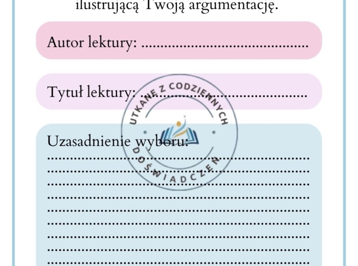 Ćwiczymy argumentowanie i utrwalamy treść lektur- karty z zadaniami na klasowym kursie redagowania wypowiedzi argumentacyjnej. Level 1