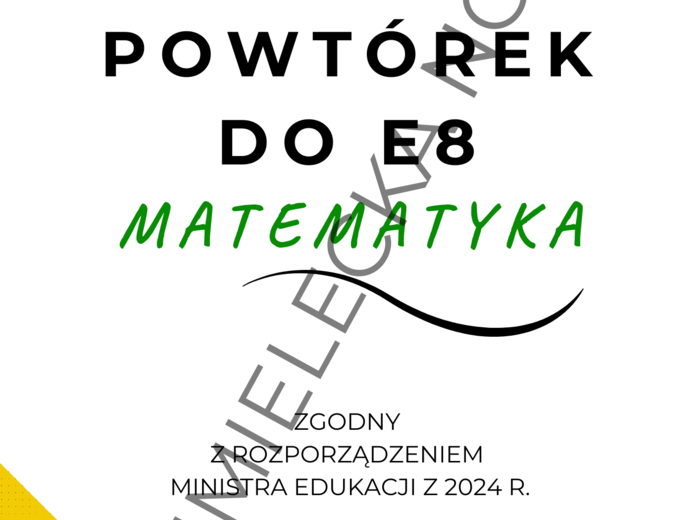 Notatki wizualne E8 Egzamin ósmoklasisty – Algebra