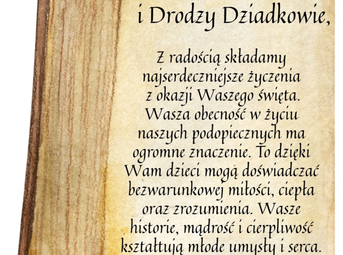 DZIEŃ BABCI I DZIADKA - gazetka, grafika XL, życzenia