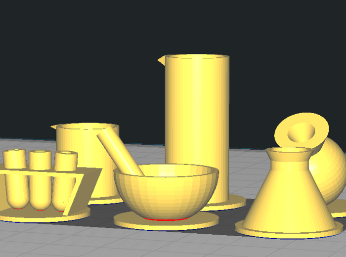 Klasa 7 i 8. Chemia i informatyka. Chemiczne pionki i kostka do gry – druk 3D