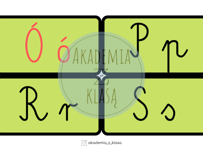 Alfabet demonstracyjny z Krokodylem - wersja bez liniatury