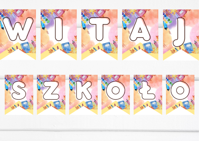 Girlanda "Witaj Szkoło"