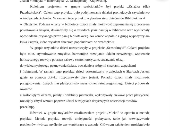 Sprawozdanie z realizacji planu rozwoju zawodowego nauczyciela kontraktowego ubiegającego się o stopień nauczyciela mianowanego